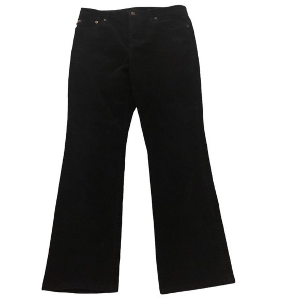 RALPH Ralph Lauren black wide wale corduroy straight leg 5 pocket cords jeans